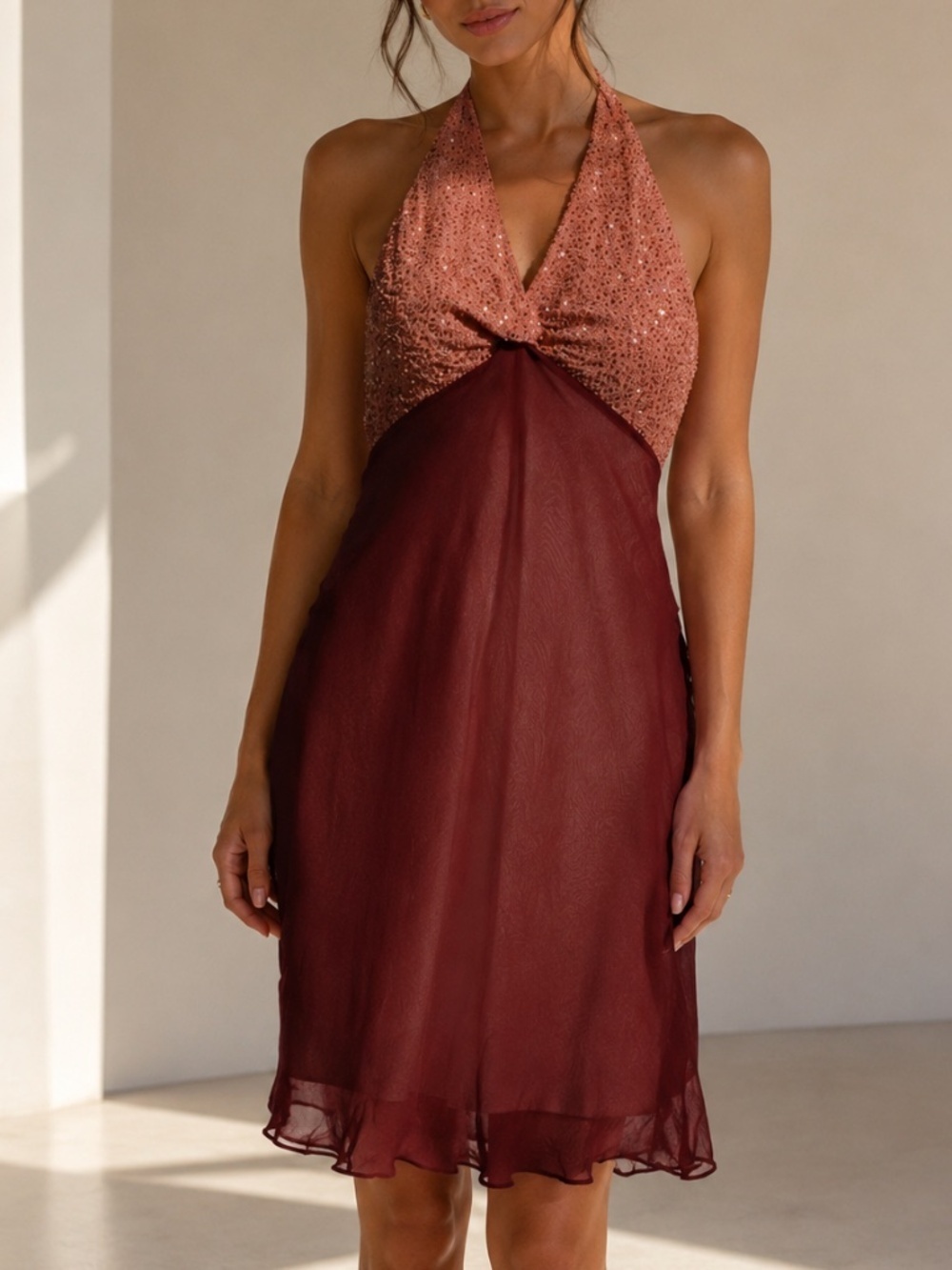 Vintage 100% Silk Beaded Dress Vintage Beaded Dress BCBG Max Azria Dress 0